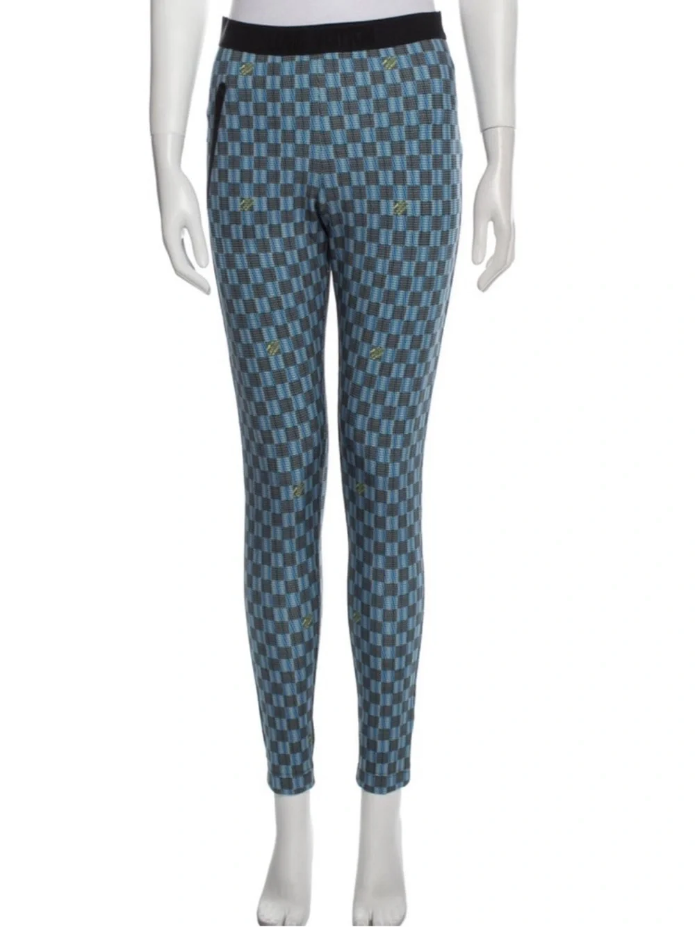 Louis Vuitton Archive FW19 LV Pop 3D Monogram Damier Leggings Blue FR 38 SZ S - Picture 12 of 12